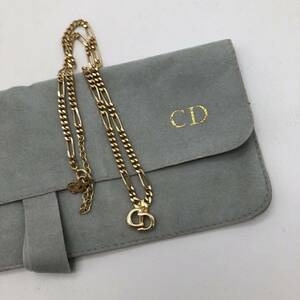 Christian Dior クリスチャン ディオール ネックレス ゴールド ロゴ アクセサリー ファッション P752