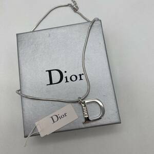 Christian Dior クリスチャン ディオール ネックレス ロゴ シルバー ファッション アクセサリー P952