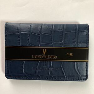  pass case ticket holder license proof inserting LUCIANO VALENTINOru Cheer -no Valentino black ko type pushed . original leather navy free shipping 