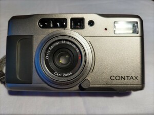 CONTAX TVS コンタックス コンパクトフィルムカメラ 純正メタルフード/メタルキャップ/レンズ保護フィルター付き　