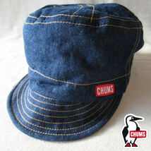 チャムス★CHUMS【ビーバーワークキャップ】Beaver Work Cap　デニムキャップ　キャンプアウトドア　CH05-1374　インディゴ_画像1