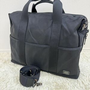 PORTER●2WAY●ポーター STAGE ステージ メンズ ビジネスバッグ ブリーフケース トートバッグ ショルダー ブラック 黒 吉田カバン 斜め掛け