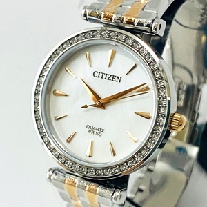 新品【高級時計 シチズン】CITIZEN エコドライブ レディース クリスタル アナログ 腕時計 ER0216
