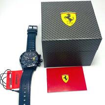 【高級時計 フェラーリ】Ferrari オフィシャル クロノグラフ 黒 赤 メンズ レディース アナログ 腕時計 100m防水_画像10