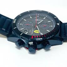 【高級時計 フェラーリ】Ferrari オフィシャル クロノグラフ 黒 赤 メンズ レディース アナログ 腕時計 100m防水_画像4