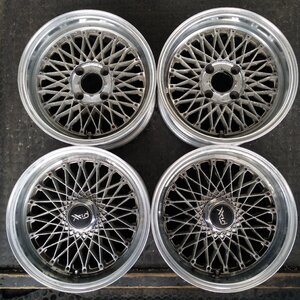 管理番号：A2-206【4本価格】【15x6.5J 4x114.3 ET+8 ハブ73】SPEED STAR COPRO タイプA・旧車等・3ピース・直接引取＆適格請求書