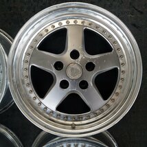 管理番号：A3-55【４本価格】【16x7J 5x114.3 ET+23 ハブ75】RAGUNA・旧車 当時物 等・3ピース・店頭引取可能・適格請求書発行可能_画像3