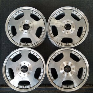 管理番号：A3-72【4本価格】【15x5.5J 4x100 ET+38 ハブ67】Lehrmeister ディッシュ・2ピース・アクア ヴィッツ等・適格請求書発行可能