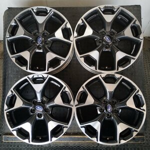 管理番号：A3-97【4本価格】【17x7J 5x100 ET+55 ハブ56】ENKEI製・スバル純正・XV フォレスター等・直接引取可能・適格請求書発行可能