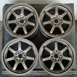 管理番号：A3-146【4本価格】【17x7.5J 5x100 ET+48 ハブ65】RAYS GRAM LIGHTS・インプレッサ レガシィ等・適格請求書発行可能の画像1