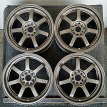 管理番号：A3-146【4本価格】【17x7.5J 5x100 ET+48 ハブ65】RAYS GRAM LIGHTS・インプレッサ レガシィ等・適格請求書発行可能_画像1