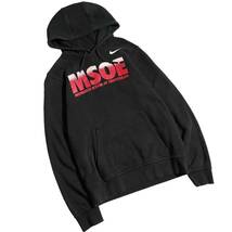 【 訳あり 】1円 1スタ 1円～　ナイキ NIKE　フロントビッグロゴ カレッジロゴ プルオーバー パーカー MSOE ミルウォーキー バスケ　黒　Ｓ_画像3