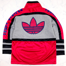 美品 80s ビンテージ アディダス ビッグトレフォイル ロゴ モックネック 長袖シャツ オーバーシルエット M-L vintage adidas_画像6