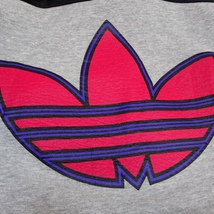 美品 80s ビンテージ アディダス ビッグトレフォイル ロゴ モックネック 長袖シャツ オーバーシルエット M-L vintage adidas_画像7