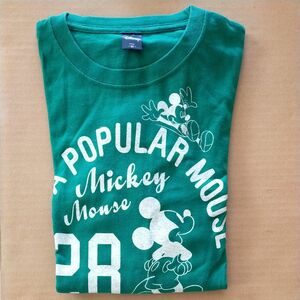 ミッキーマウス　長袖Tシャツ 緑
