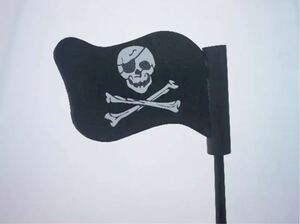 USDM antenna topa- Skull Pirates flag black sea . flag Truckfield