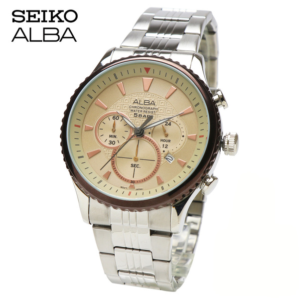 SEIKO セイコー ALBA アルバ AT3855X1 クロノグラフ クロノ クォーツ メンズ ビジネス アナログ 日付 カレンダー 男性用 腕時計 時計