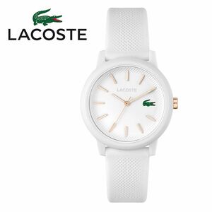 LACOSTE ラコステ L.12.12 腕時計 アナログ 2001211 レディース キッズ ホワイト ローズゴールド 36mm径 ボーイズサイズ 女性 子供 防水