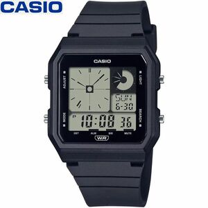 CASIO カシオ STANDARD LF-20W ブラック スタンダード アナデジ 薄型 腕時計 レディース キッズ 女性 子供 小学生 中学生 簡単操作