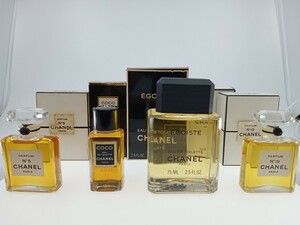 CHANEL　香水　4点まとめて　N゜5(14ml)　ココ オードゥトワレット(19ml)　EGOIST(75ml) N゜19(14ml)