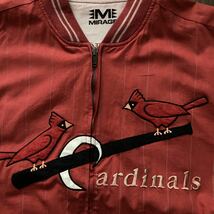 MLB ST. LOUIS CARDINALS セントルイス カージナルス コットン スタジャン バーシティジャケット ジャンパー ヴィンテージ ヌートバー_画像3