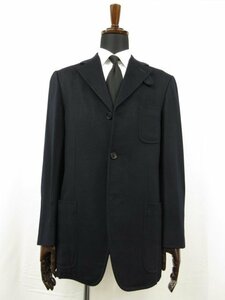 超美品 【イザイア ISAIA】 カシミア混 濃紺 シングル3ボタン ジャケット (メンズ) size48 7R ネイビー 無地 イタリア製 ■28MJ8874■