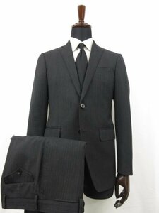 HH 超美品 【スーツカンパニー THE SUIT COMPANY】 2ボタン スーツ (メンズ) 170cm-6Drop チャコールグレー ストライプ 9852205■27RMS7966