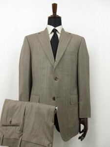  beautiful goods [ Durban D'URBAN] Loro Piana cloth 3 button step return . suit ( men's ) size98AB6 Brown × light gray stripe woven #27RMS7964