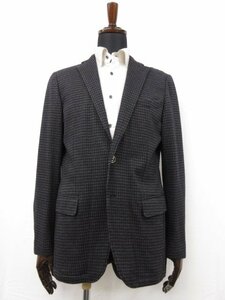 【RING JACKET リングヂャケット】シルバーレーベル ウール 2ボタン アンコンジャケット(メンズ) L グレー系 チェック RN059F02B■28MJ8796