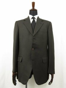 【ブリオーニ Brioni】DAPPER VENEZIA シングル3ボタン 織柄ジャケット (メンズ) size48 ダークブラウン系 伊製■17MJ8901■