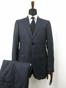 超美品 【エルメネジルドゼニア Ermenegildo Zegna】 MILA シングル2ボタン スーツ (メンズ) 7-46C ネイビー系 織柄 ■27HR3441