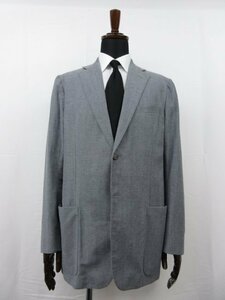 超美品【ダンヒル dunhill】 BELGRAVIA FIT シングル2ボタン ジャケット (メンズ) size52R グレー系 織柄 1DRTD0 ■28MJ8973■