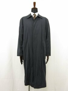 【カナーリ CANALI】ロング丈 ステンカラーコート (メンズ) size46 ネイビー系 イタリア製 ■17MW3071■