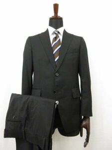 HH【スーツカンパニー THE SUIT COMPANY】 シングル2ボタン 2パンツスーツ (メンズ) size165cm-4Drop ブラック 無地 HCT485 ■28RMS8144■