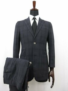  beautiful goods [ Dunhill dunhill] BELGRAVIA FIT single 2 button suit ( men's ) size44-8DROP navy series check pattern #27HR3481