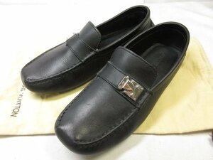 超美品【ルイヴィトン LOUIS VUITTON】ドライビングシューズ ローファー シューズ 紳士靴 (メンズ) size7 ブラック■30MZA4803■