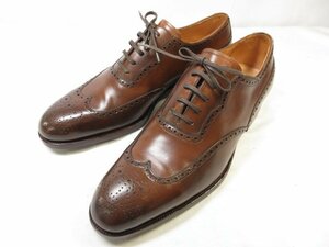 HH 極美品 【サンクリスピン Saint Crispin's】 フルブローグ レザー ドレスシューズ 紳士靴 (メンズ) size7F ブラウン ■30HT2485■