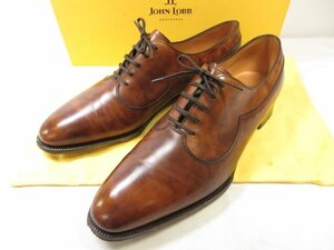 超美品 【ジョンロブ JOHNLOBB】 2005年イヤーモデル レザー ドレスシューズ 紳士靴 (メンズ) size9.5E7000 ムラ感 ブラウン系■30HT2488■