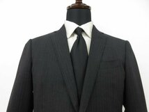 HH 超美品 【スーツカンパニー THE SUIT COMPANY】 2ボタン スーツ (メンズ) 170cm-6Drop チャコールグレー ストライプ 9852205■27RMS7966_画像2