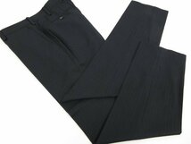 超美品 【コムサメン COMME CA MEN】 シルク混 シングル2ボタン スーツ (メンズ) sizeSS ネイビー ストライプ柄 ■28RMS7501■_画像3