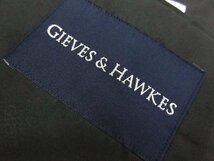 超美品 【ギーブス&ホークス GIEVES&HAWKES】 シングル3ボタン スーツ (メンズ) size48R チャコールグレー 無地 ■27RMS7973_画像8