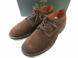 未使用品 【ALDEN オールデン】 9599S プレーントゥ スエードレザー ドレスシューズ 紳士靴 (メンズ) size8D ブラウン系 ■15MZA4856■