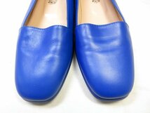 極美品 【トッズ TOD'S】 レザー フラットシューズ パンプス スリッポン 婦人靴 (レディース) size35 ブルー系■30LZ4440■_画像6