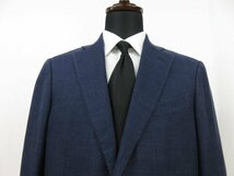 超美品 【Ermenegildo Zegna エルメネジルドゼニア】 リネン×シルク混 2ボタン ジャケット (メンズ) size48C ネイビー系 織柄 ■28MJ8944_画像2