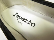 HH未使用品 【レペット Repetto】 レザー フラットソール リボン付き パンプス 婦人靴 (レディース) size38 ブラック ■30LZ4458_画像5