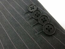 美品 【スーツカンパニー THE SUIT COMPANY】 Super110's 2ボタン スーツ (メンズ) 165cm-4Drop グレー系 ストライプ T2481 ■27RMS8215_画像5