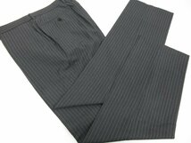 美品 【スーツカンパニー THE SUIT COMPANY】 Super110's 2ボタン スーツ (メンズ) 165cm-4Drop グレー系 ストライプ T2481 ■27RMS8215_画像3