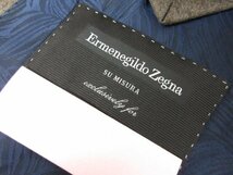 極美品 【Ermenegildo Zegna エルメネジルドゼニア】 SU MISURA Milano Easy ダブル4B オーダースーツ (メンズ) 7-44C 茶系 無地■27HR3465_画像9