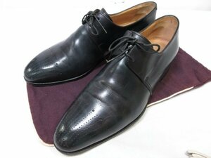 美品 【ベルルッティ Berluti】 1408 パティーヌ メダリオン ドレスシューズ 紳士靴 (メンズ) size7.5 グリーン～ネイビー系 ■30HT2638■