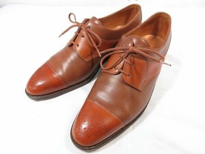 極美品 【ジョンロブ パリロブ JOHN LOBB】 ビスポーク 外羽根 コンビレザー シューズ 靴 (メンズ) size25.5～26相当 ブラウン■30HT2636■